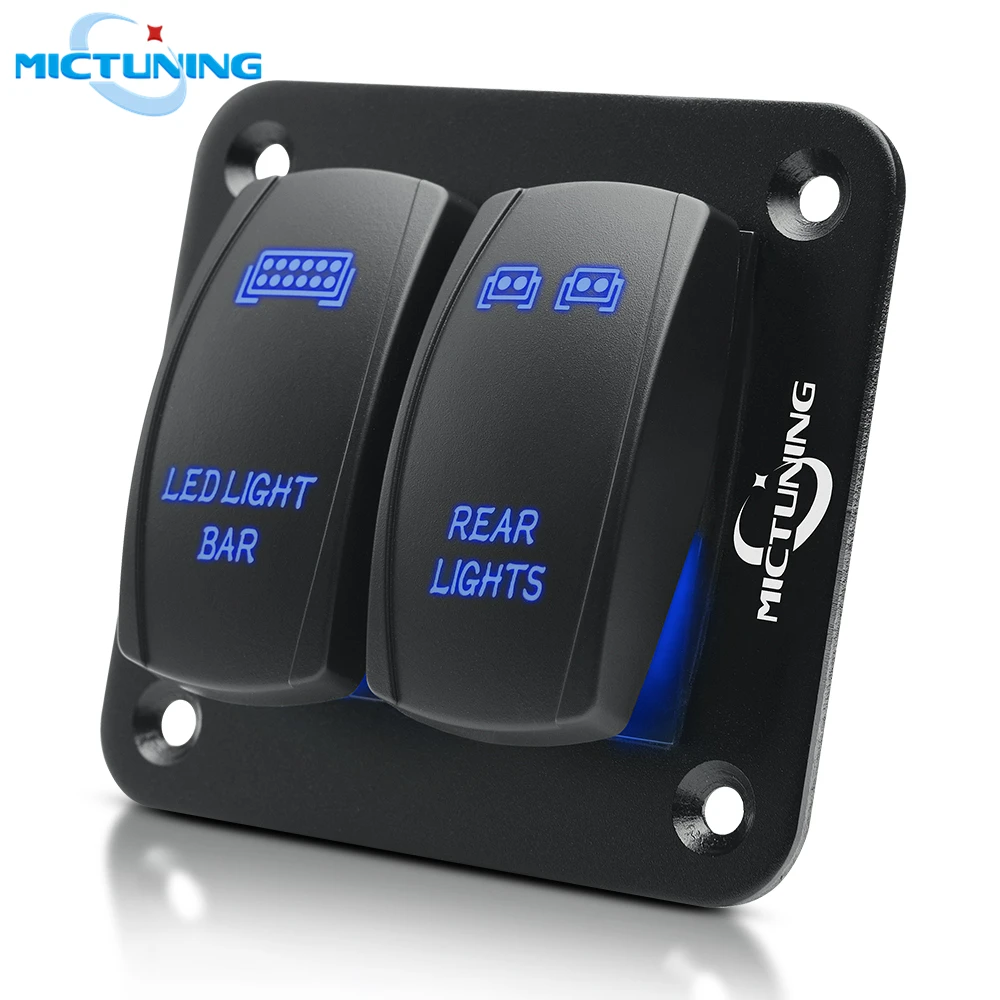 MICTUNING 2 Gang кулисный переключатель панель 5 Pin ВКЛ/выкл тумблер управления с