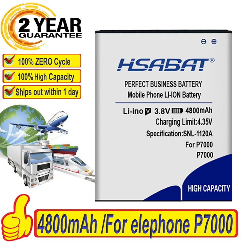 Аккумулятор HSABAT для Elephone P7000 4800 мобильный телефон мАч|mobile phone battery|phone batterybattery for
