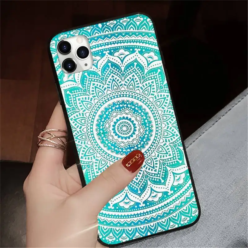 

Mandala design texture pattern Phone Case for iPhone 11 12 mini pro XS MAX 8 7 6 6S Plus X 5S SE 2020 XR protective cover