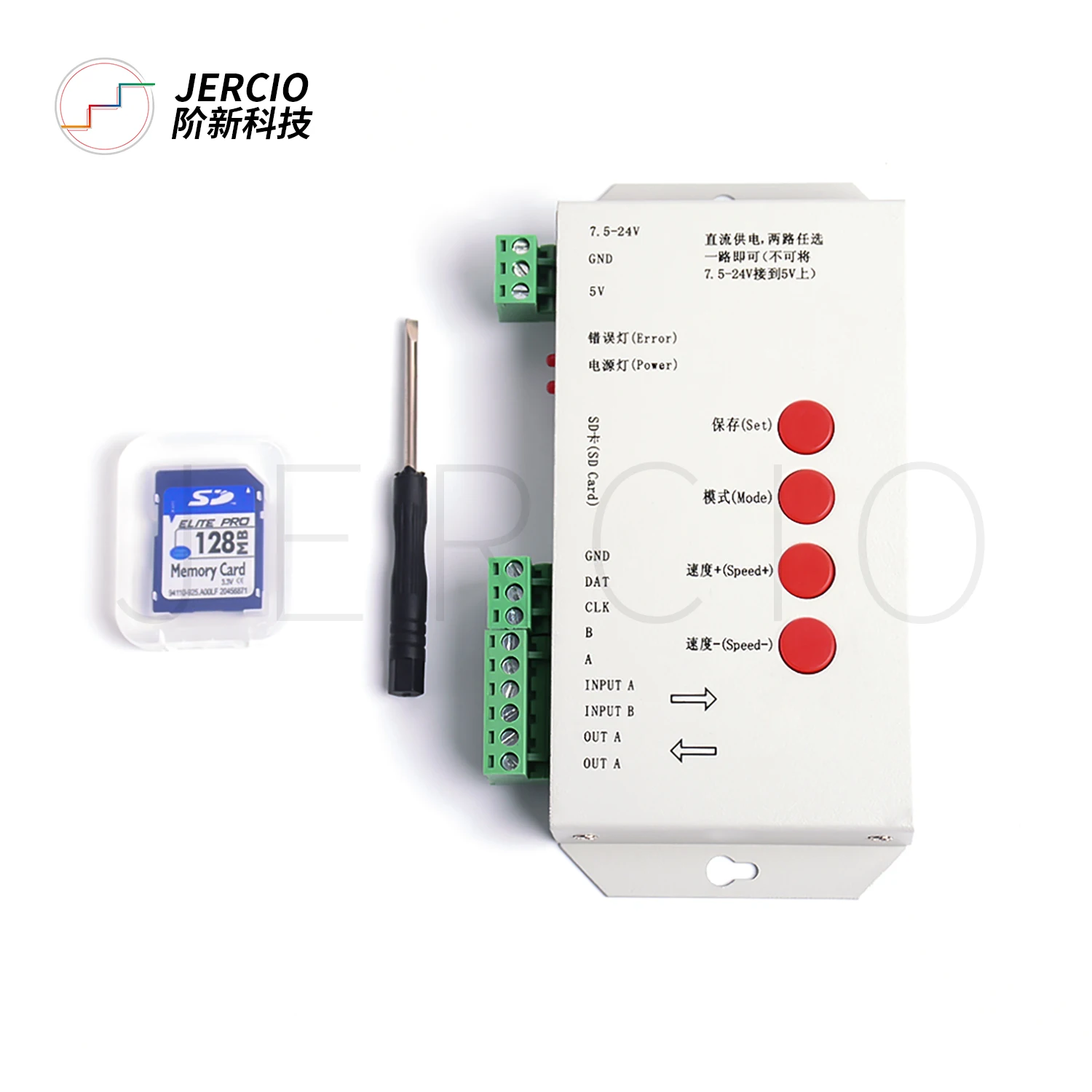 Jercio T 1000s 2048 пиксели DMX 512 управление ler SD картой может управлять WS2801 WS2811 WS2812B LPD6803
