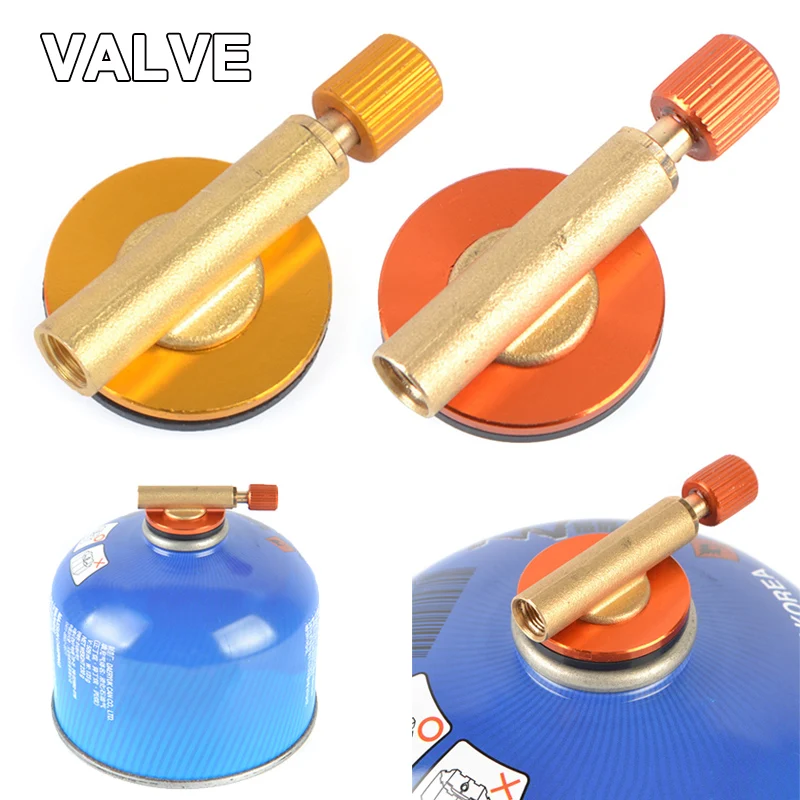 Открытый Кемпинг латунь пополнения адаптер безопасная печка горелки