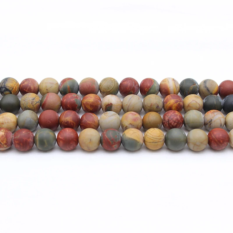 С натуральным камнем матовый красный Пикассо Ясперс бусины для самостоятельного