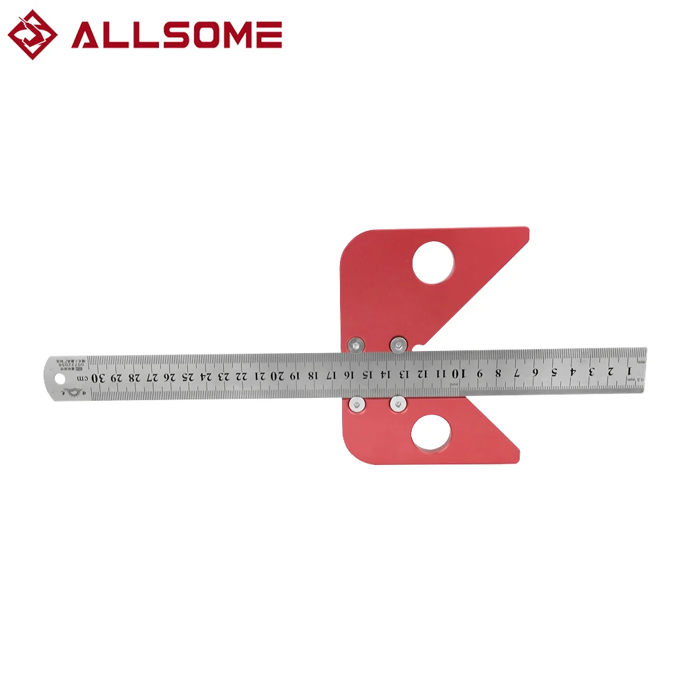 

ALLSOME Woodworking Center Scriber 45 Degrees Angle Line Caliber Ruler Wood Measuring Scribe Tool