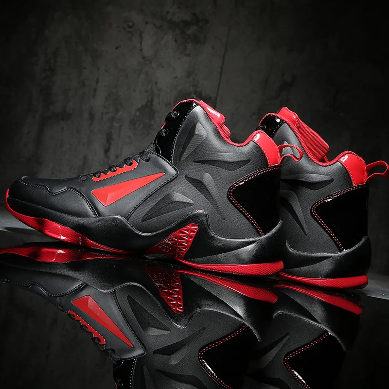 

Men Women Basketball Shoes Lace-Up High Top Stable Breathable Sneakers Outdoor Couple Trend Athletic Shoes