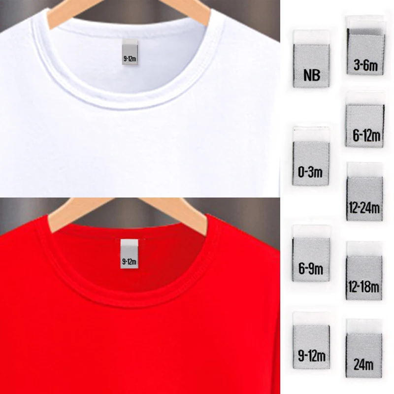 100 шт. этикетки с номером для детской одежды | Дом и сад