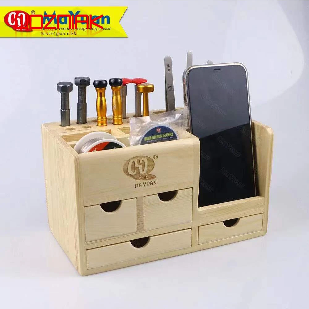 Деревянный трехуровневый ящик для хранения стандартная стойка отверток