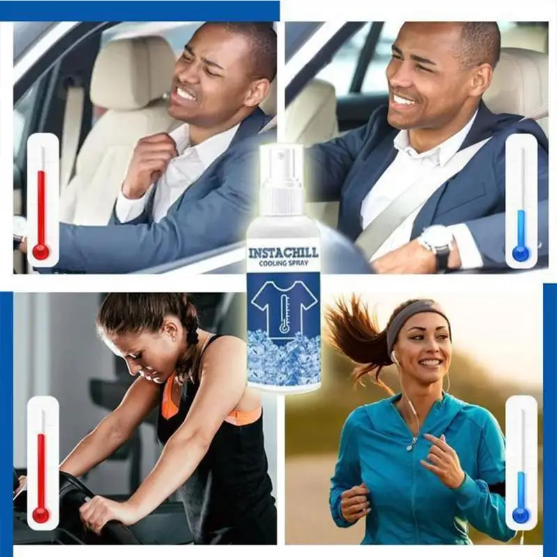 

New Lasting Effect Auto Interior Quickly Cool Spray Summer Prevent Heat Stroke Refrigerant Outdoor Instant Cooling Spray TSLM1