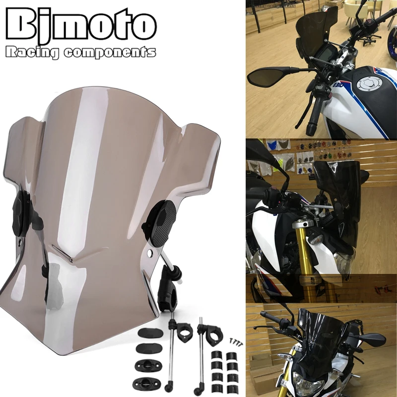 Ветровое стекло с кронштейном для Aprilia Mana 850 Shiver 750 SL750 BMW F800R RNineT Kawasak Z1000 Z750 Z750R ZR1100