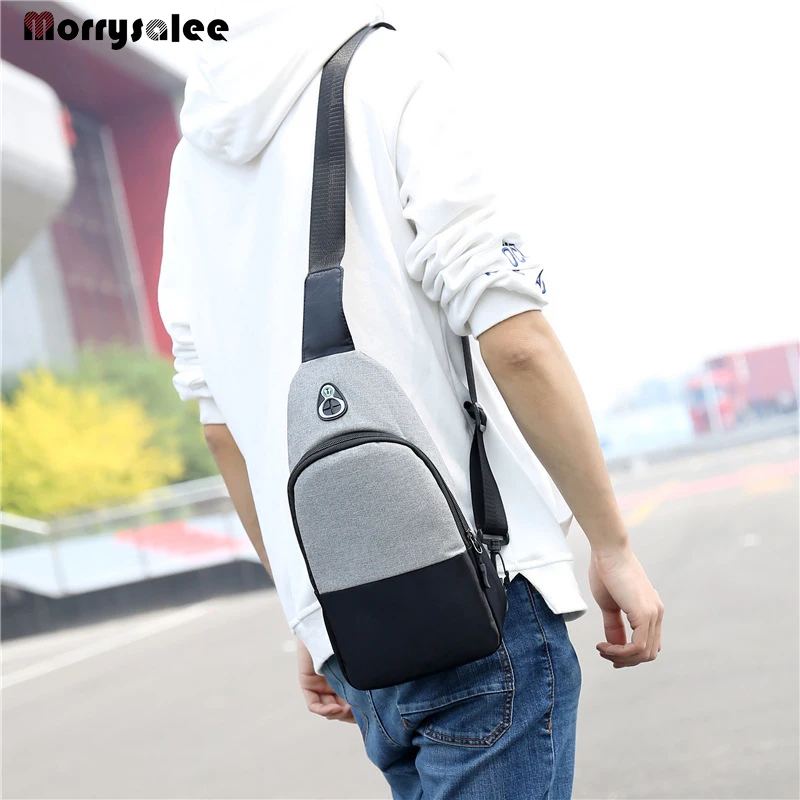 Men's Messenger Bags Multi-pocket Sling Shoulder Casual Chest Pack Travel Crossbody Male | Багаж и сумки