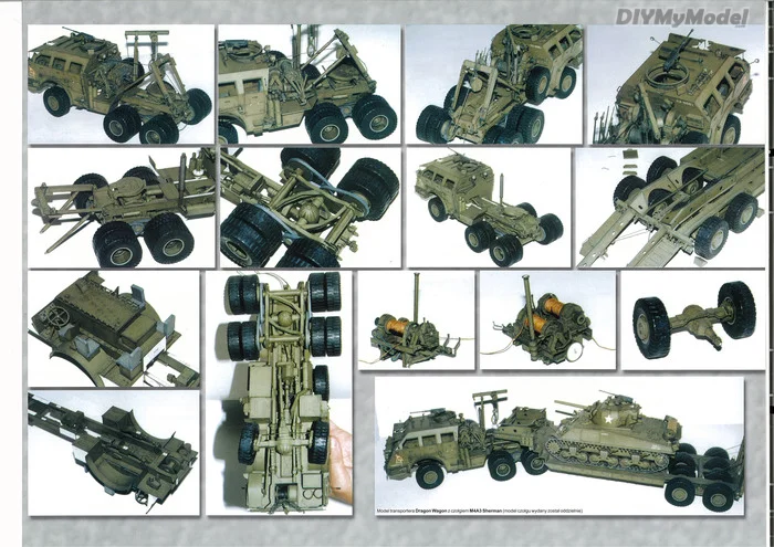DIYMyModeI-cami&oacute;n plano militar M25 dragon wagon de EE. UU., KIT de modelo de papel artesanal, rompecabezas de juguete hecho a mano, accesorios de pel&iacute;culas de regalo-2