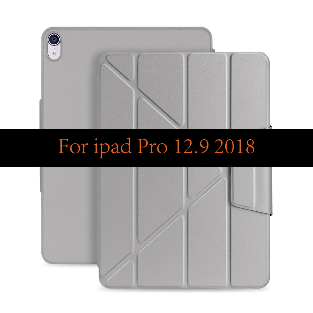 Для ipad Pro 11 12,9 чехол, умный чехол для ipad Pro 11 чехол на магните из искусственной кожи противоударный чехол для ipad Pro 12,9 дюйма Чехол - Цвет: GrayFor Pro 12.9