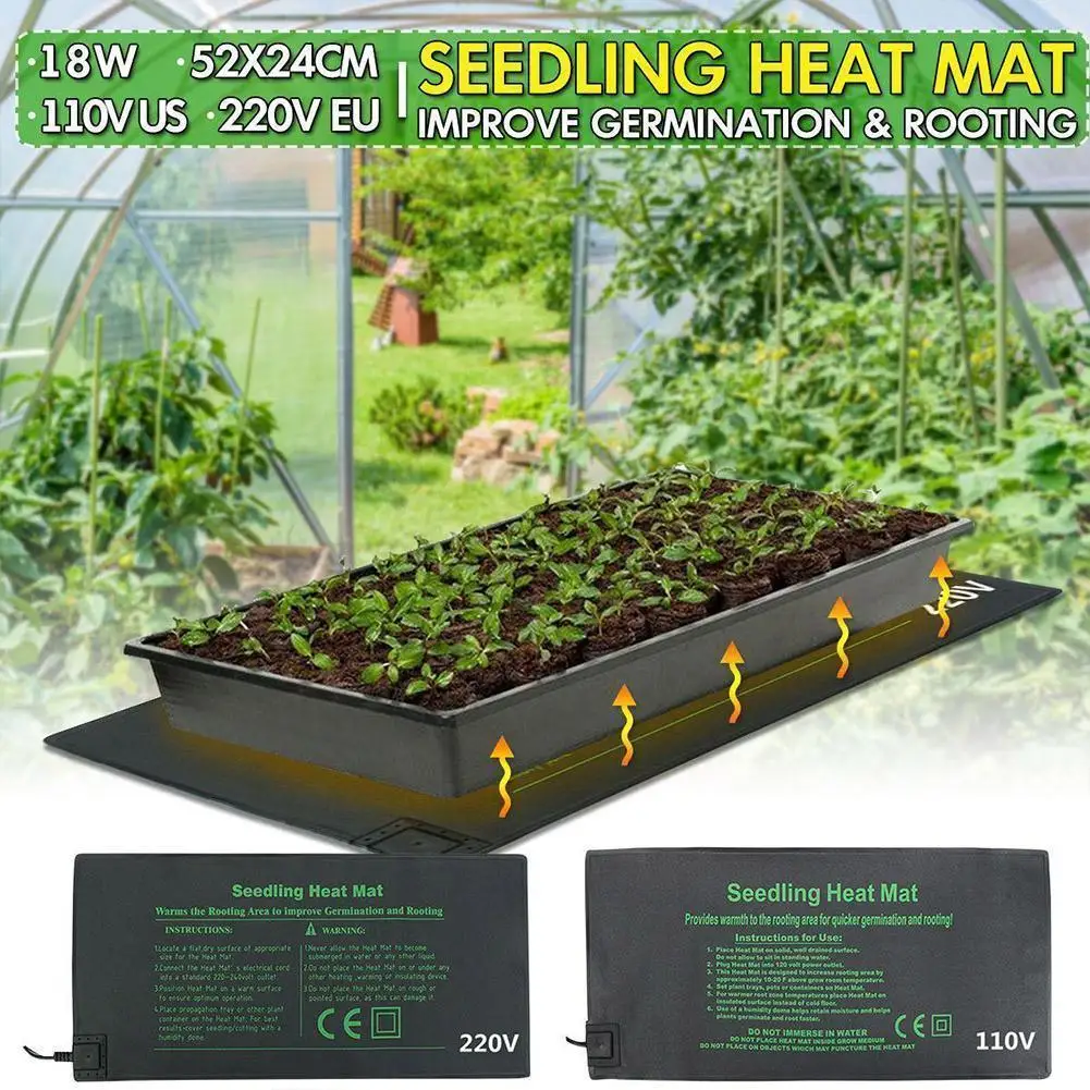 

Plant Heating Mat 24 * 52Cm Seedling Flower Electric Blanket Hydroponic Warm Waterproof Durable Pad Heating X0G3