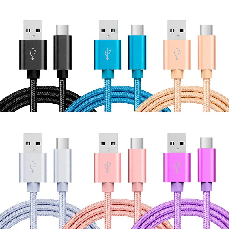 USB 2 0 A Кабель зарядного устройства с разъемом типа C micro usb и iPhone нейлоновый