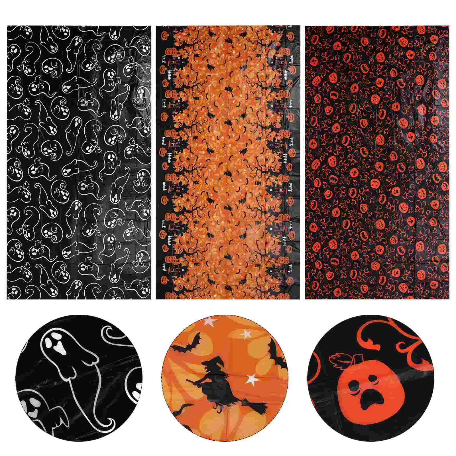 

3pcs Funny Table Mat Creative Pumpkin Table Cloth Party Table Cover