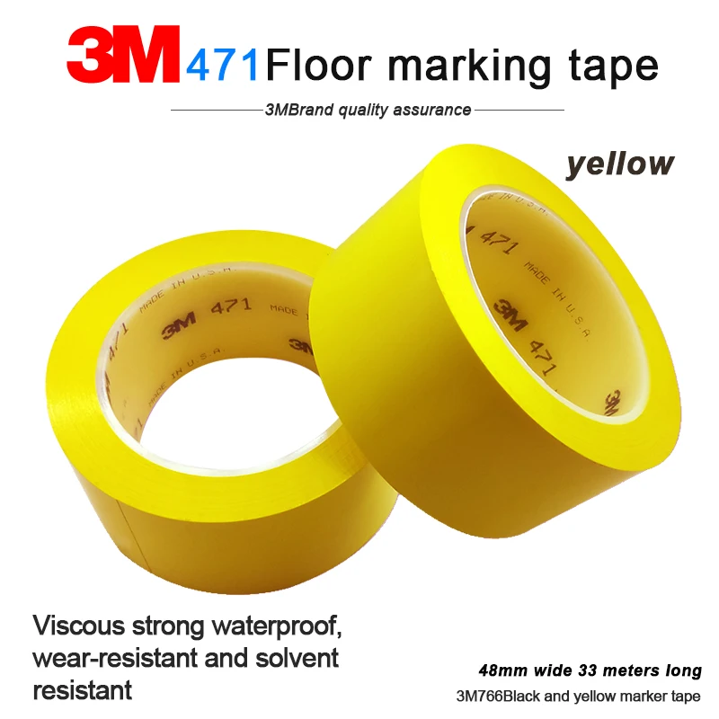 

3M 471Warehouse area marking non-trace floor marking heat-resistant warning tape automotive spray paint protective tape