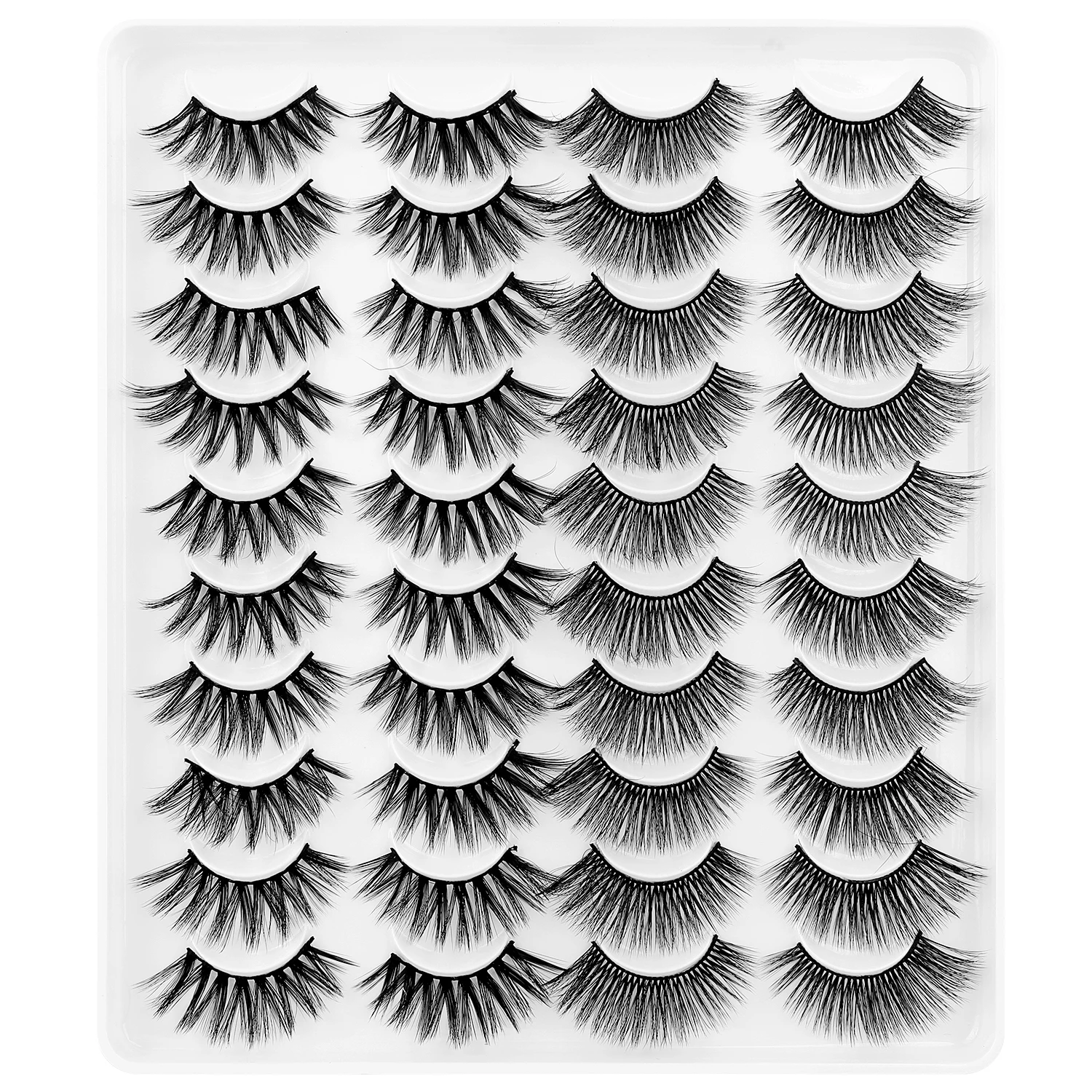 3D настоящие норковые ресницы натуральные накладные серо коричневого цвета