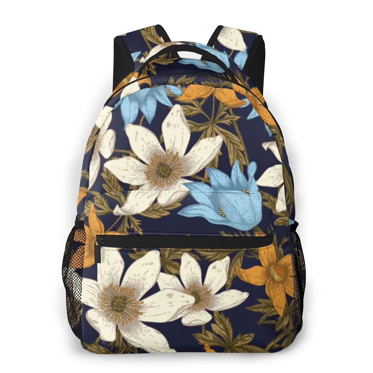 

2020 OLN Backpack Women Shoulder Bag Vintage Flowers Fashion School Bag For Teenage Girl Backpacks Travel Bag