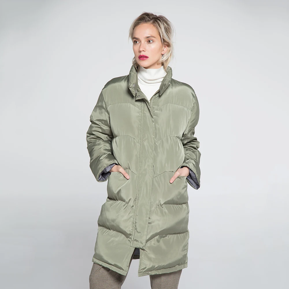 Winter Ladies New Hooded Thick Large Size Bread Jacket Coat Clothes Cotton Long Section Over The Knee | Женская одежда