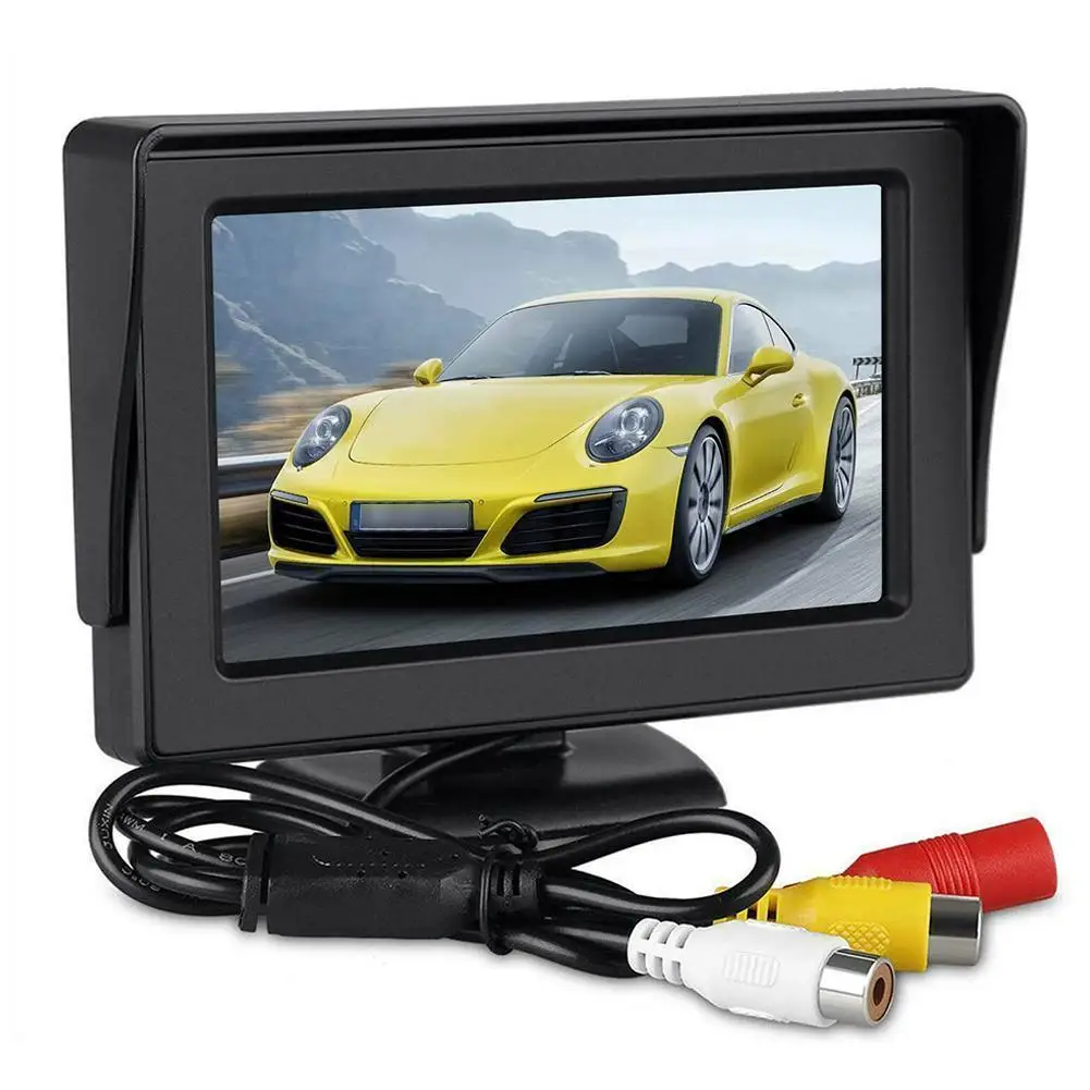 

4 Inches Car Monitor For Rear View Camera TFT LCD Display Reverse Camera Monitor HD Digital Color Video Input Screen NTSC PAL