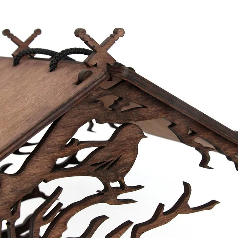 

DIY assembled wooden bird feeder DIY assembled wooden bird feeder