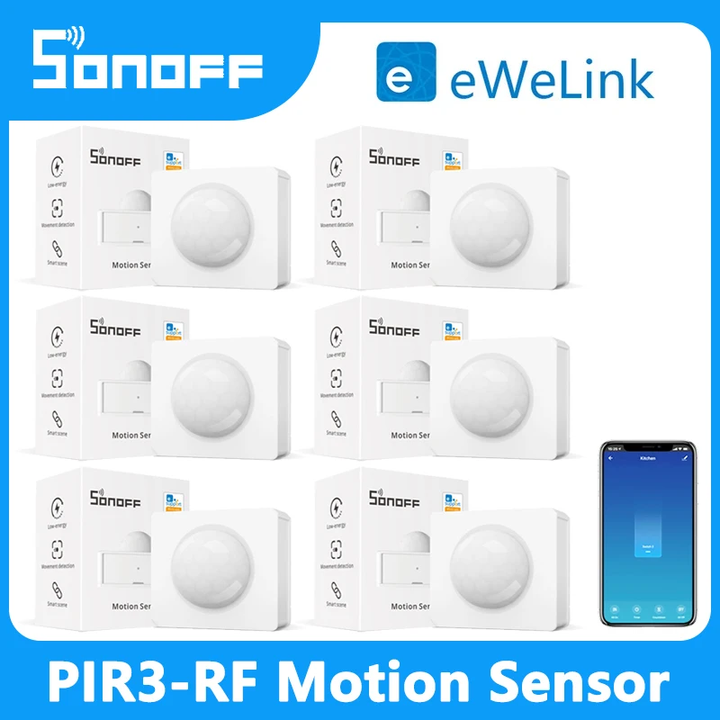 

SONOFF PIR3-RF PIR Motion Sensor Smart Scenes Alert /Normal Mode Notification eWelink APP Work With SONOFF 433MHz RF Bridge Hot