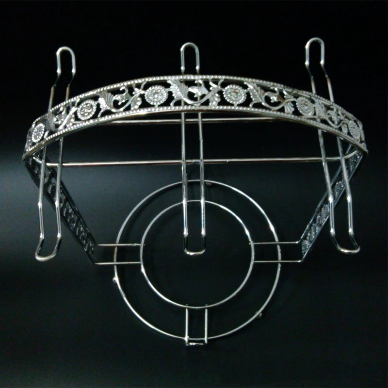 

Silver Plating Coffee Cup Hob Cup Dish Rack Can Hang Most 6 Cups and Saucers Met