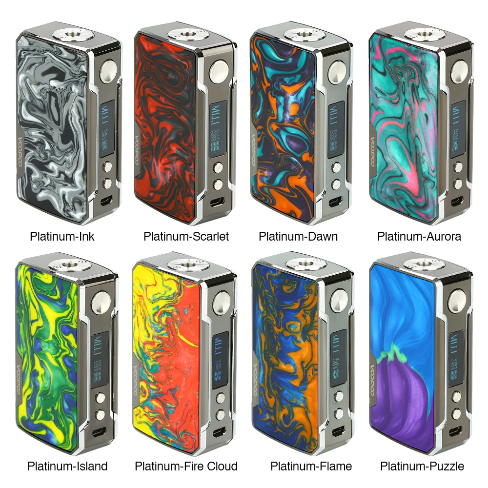 Новинка оригинальный VOOPOO Drag 2 Platinum 177W TC Box MOD батарея No18650 вейп испаритель Voopoo Mod vs
