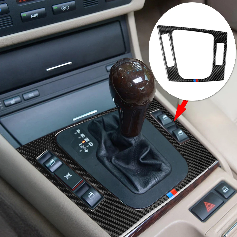 1 шт. наклейка * Панель переключения передач из углеродного волокна для BMW 3 серии