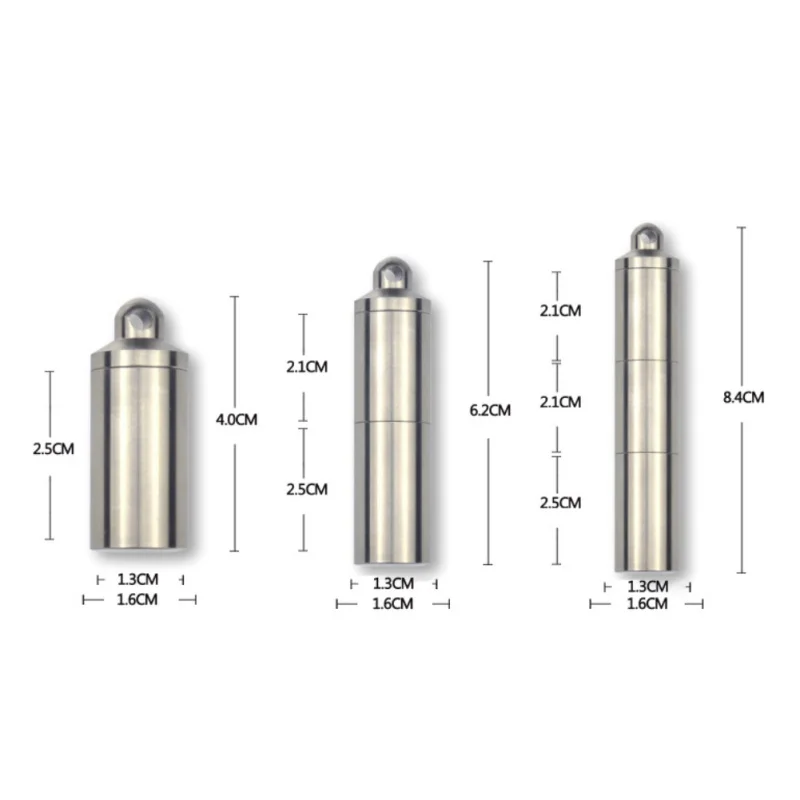 

Outdoor Medicine Pill Bottles Survival Waterproof Aluminum Tank Mini EDC Box Cases For Storage Cigarette Matches Camping Gears