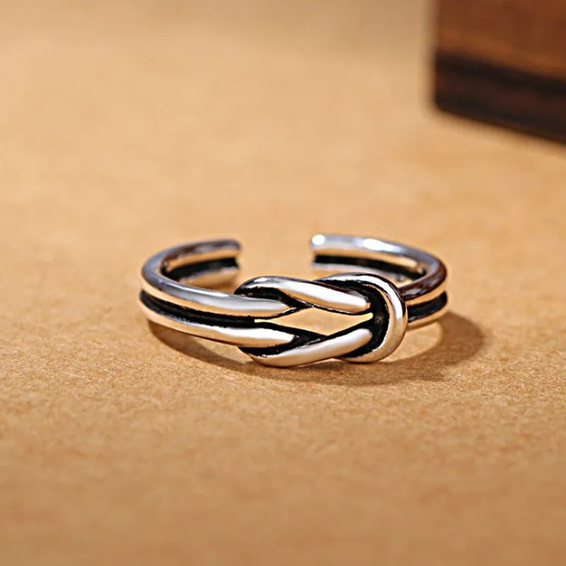 Винтажное покрытое серебром Кольцо Бесконечность кольцо Вечность талисманы