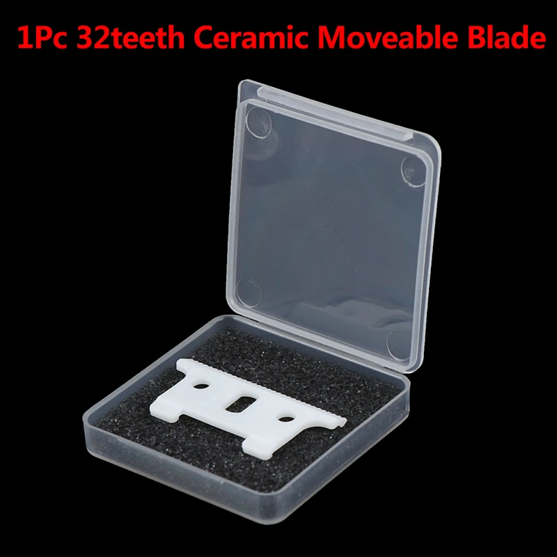 

32 Teeth Movable Blade Cutter Hair Clipper Ceramic Blade With 2-hole White Color High Strength Support Ceramic Blade With Box