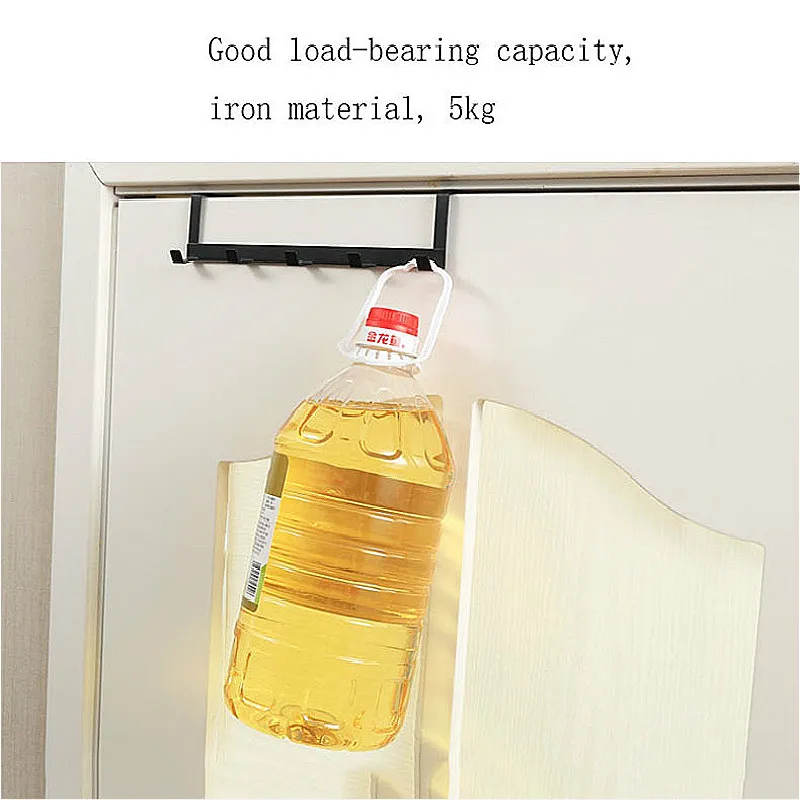 

Metal Door Back Hooks Free Punching Clothes Hangers Dormitory Living Room Kitchen Coat Hooks Hanging Rack Purse Handbag Holder