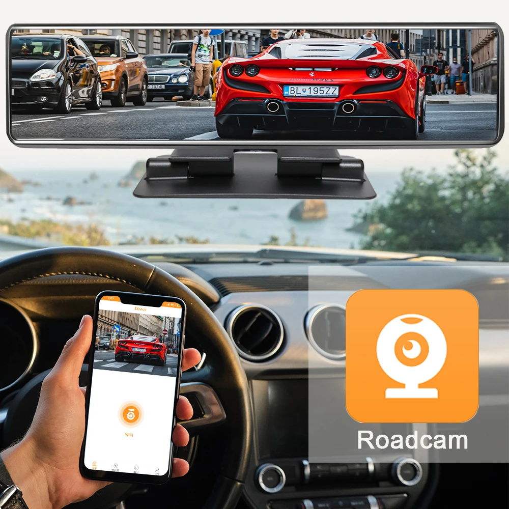 Зеркало-видеорегистратор T80 12 дюймов 2160P 4K |