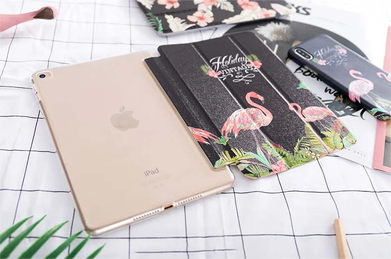 Розовый фламинго откидная крышка чехол для iPad Pro 9,7 air 10,5 11 12,9 10,2 Мини-Платье на возраст 2, 3, 4, 5, планшет чехол для нового iPad 9,7