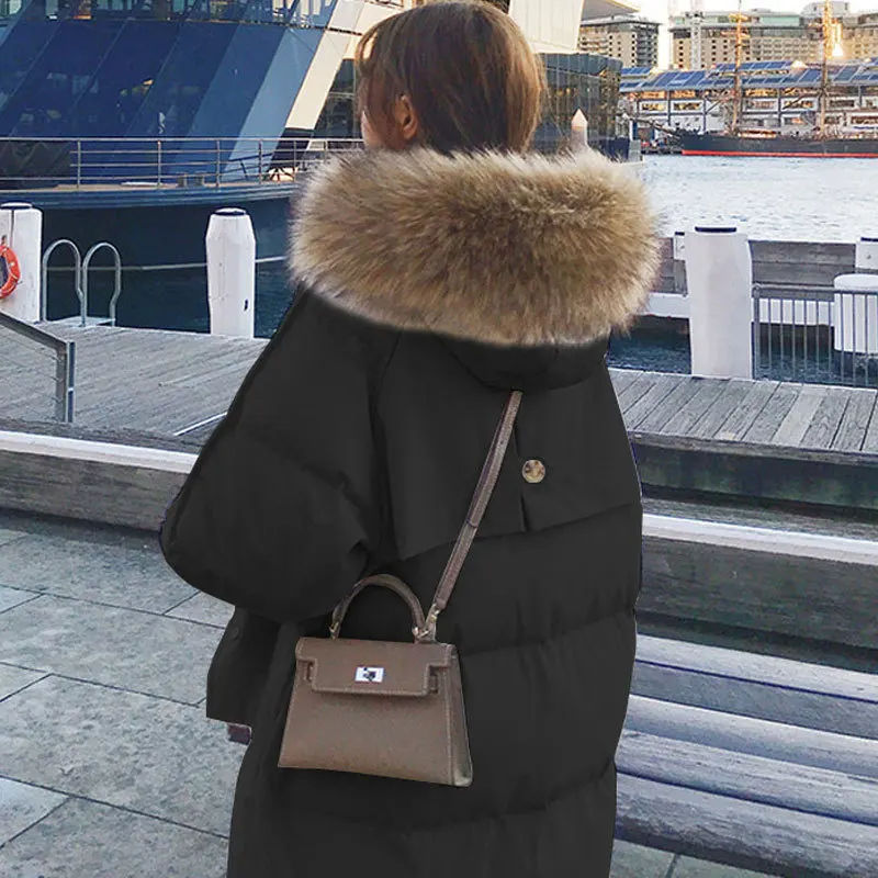 Women's Mid-length Korean Style Loose Padded Jacket Thick Bread Clothing 2023 New Winter Fashion Women's Down Padded Jacket