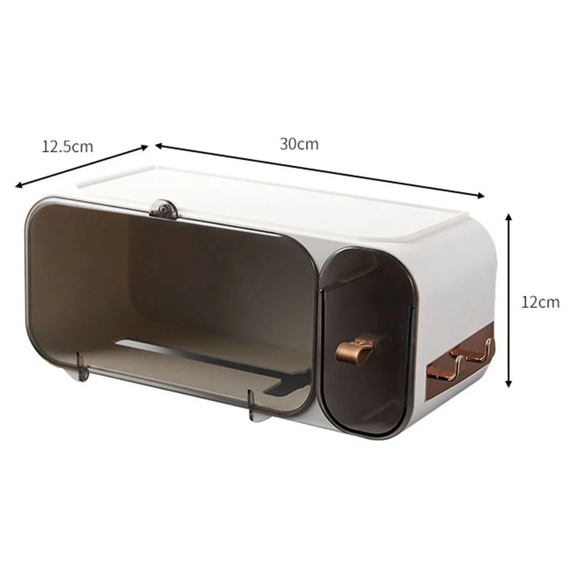 

Toilet Paper Holder Wall Mounted Paper Towel Holder Paper Tube Storage Box Tray Waterproof Tissue Box Shelf Rack