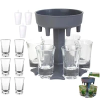 hexagon 6 cup party cocktail liquor bottles dispenser wine rack home kitchen drinking fountain graycolor acrylic cups%ef%bc%89