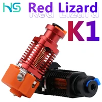 haldis 3d red lizard k1 v6 hotend assembled plated copper hot end for voron 2 4 prusa i3 mk3 titan bmg v2 extruder 3d printer