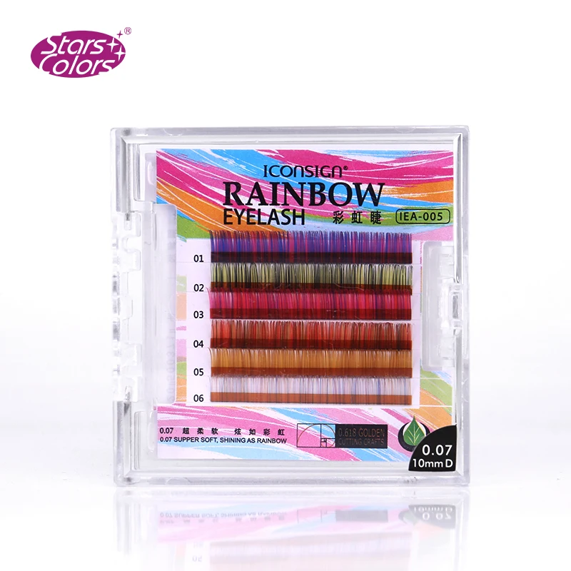 5 коробок/партия мягкие разноцветные ресницы для макияжа|Накладные ресницы| |
