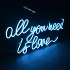 Все, что вам нужно, это любовь, персонализированные буквы, неоновые вывески, Светодиодный настенный Декор для свадьбы, дома, бара, светильник