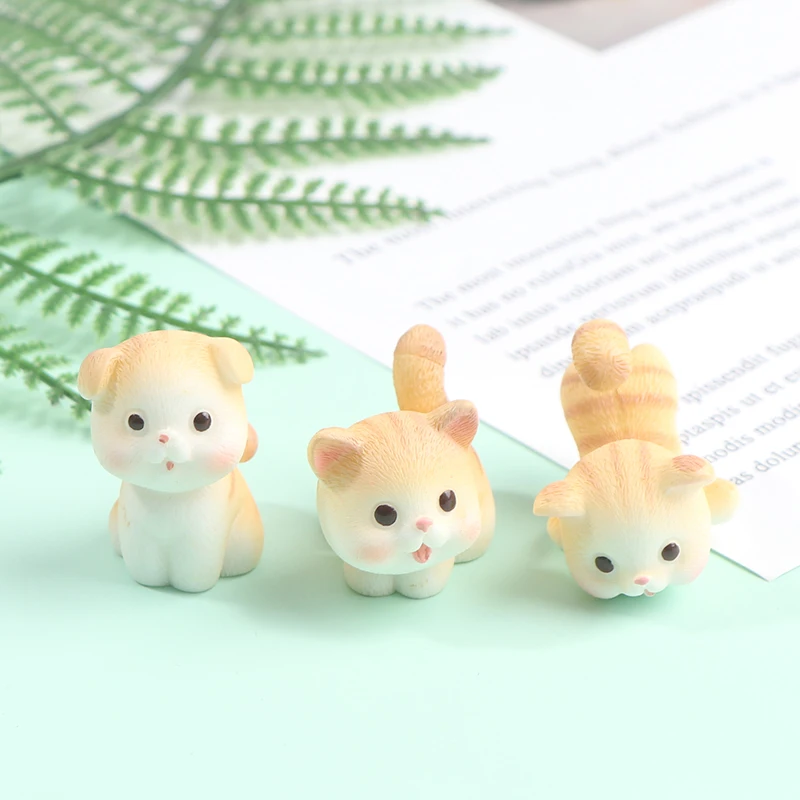 

Kitten Pet Cat Small Statue Figurine Crafts Children Figure Ornament Miniatures Home Decoration