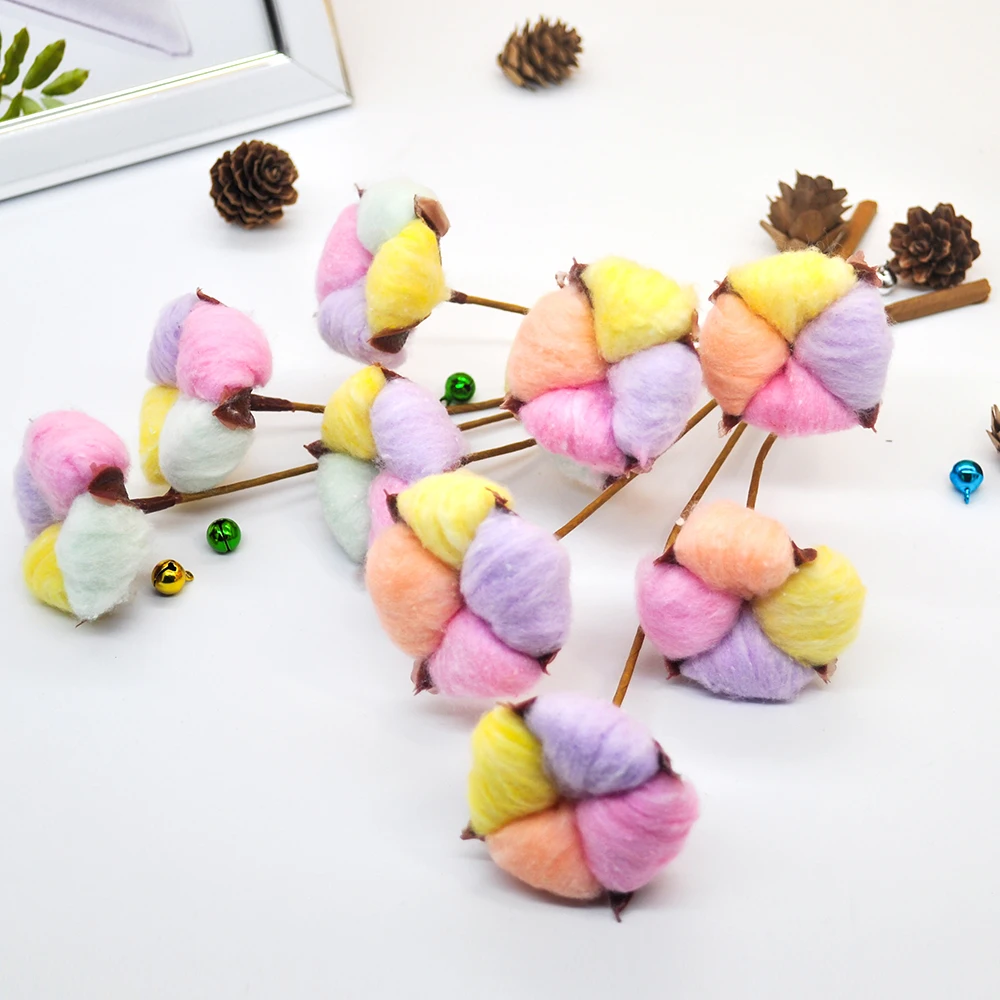 

1Pcs Artificial Kapok Color Matching Flower Branch Immortal Flower Handmade DIY Vase Bouquet Decoration Home Decoration