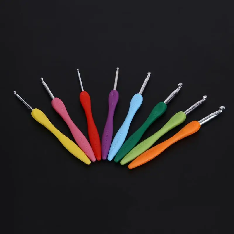 8 шт./компл. набор крючков для вязания алюминиевые эргономичные спицы 2 5-6 0 мм с