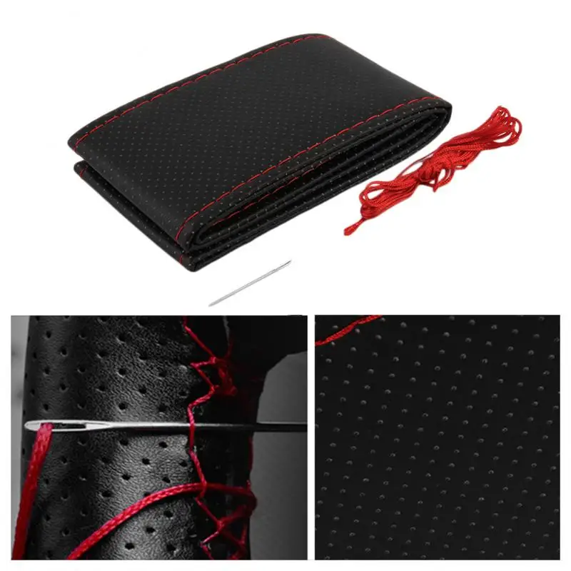 4 Color DIY Auto Car Steering Wheel Cover Texture Soft With Needles And Thread Artificial Leather Styling Suite Hot | Автомобили и