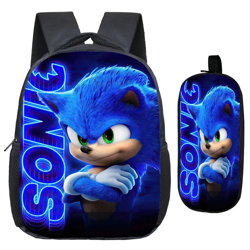 New Flim Mochila Bookbag Sonic Mini Backpack Morral School Bags for Girls Boys Toddler Small Kids with Pencil Case | Багаж и сумки