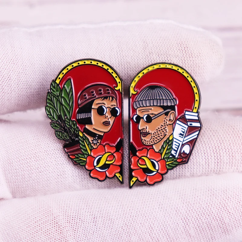 Винтажная татуировка в форме сердца эмалевая булавка значок Любовь Набор |