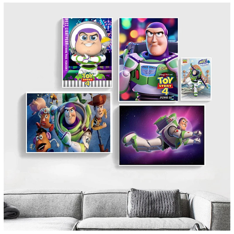 Disney мультфильм холст картины смешная история игрушек Вуди плакаты и принты