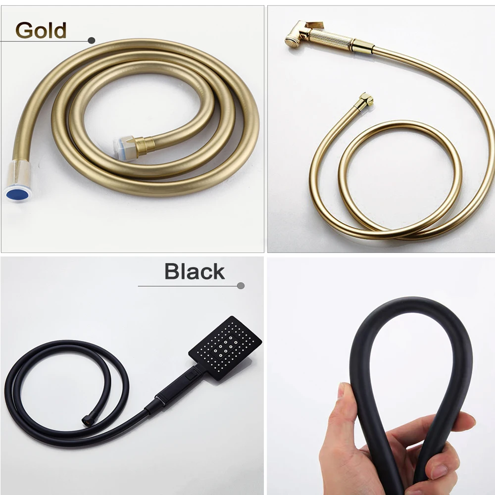 new bathroom shower hose high pressure pvc handheld shower plumbing flexible hose gi2 universal interface anti winding fixture free global shipping