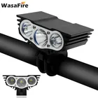 Водонепроницаемый светодиодный велосипедный фонарь 3xT6 светильник для велосипеда, ночной Светильник для горного велосипеда, Фара 5000 люмен, не входит в комплект, батарея