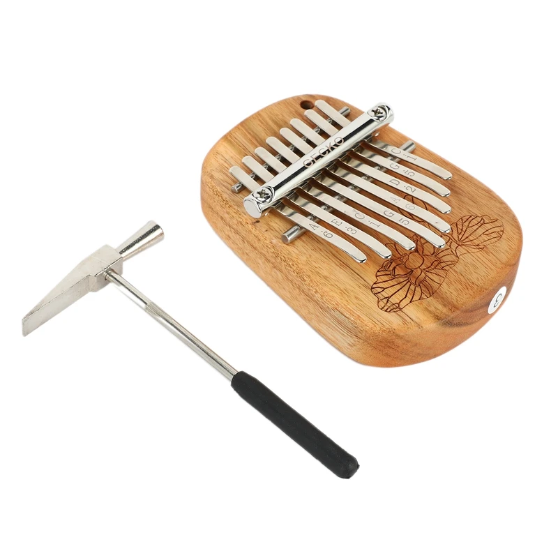 

8 Key Mini Kalimba Lotus Camphor Wood Mahogany Thumb Piano Finger Keyboard Musical Instrument Best Birthday Gift
